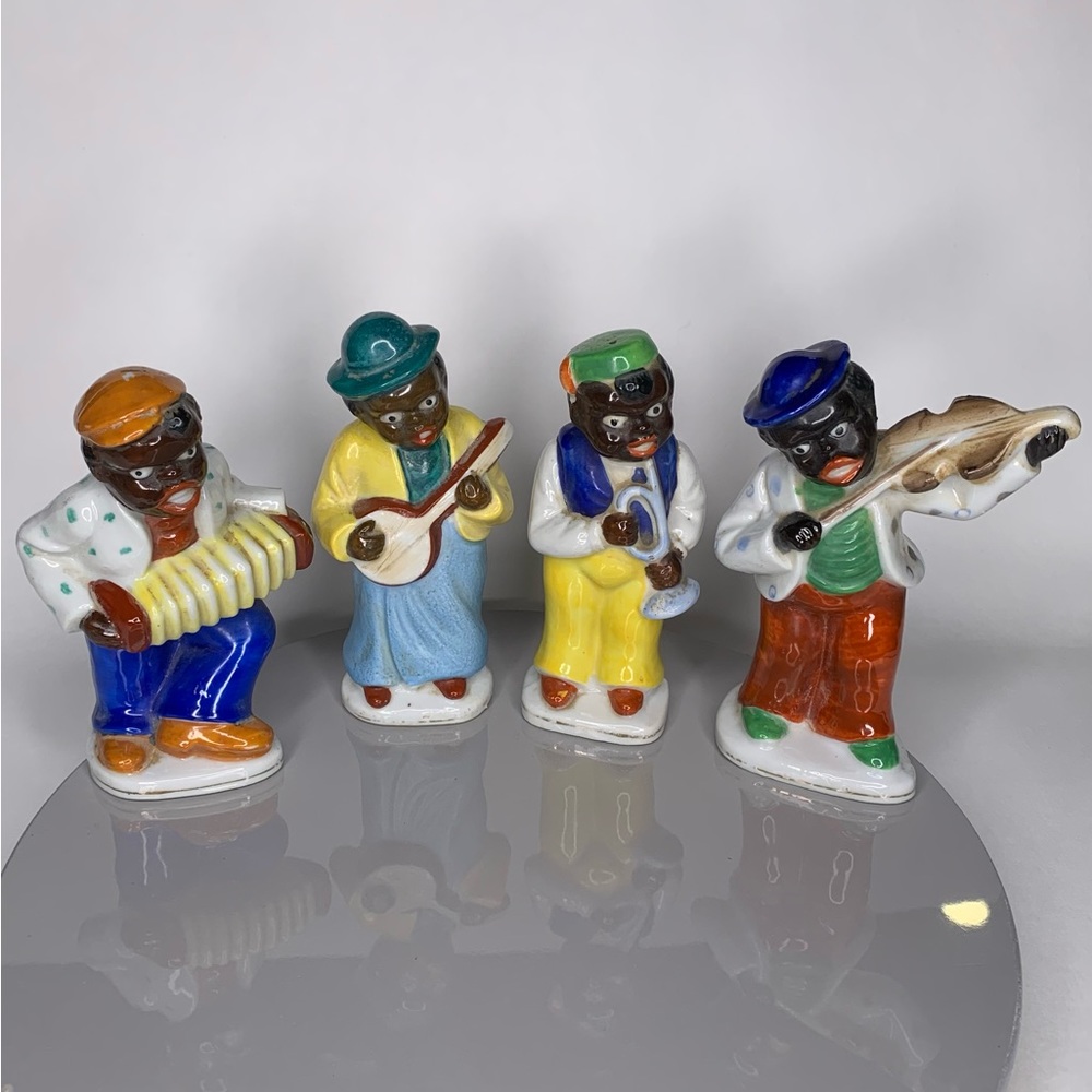 African American Musician Jazz Band 4pcs Made in Occupied Japan
